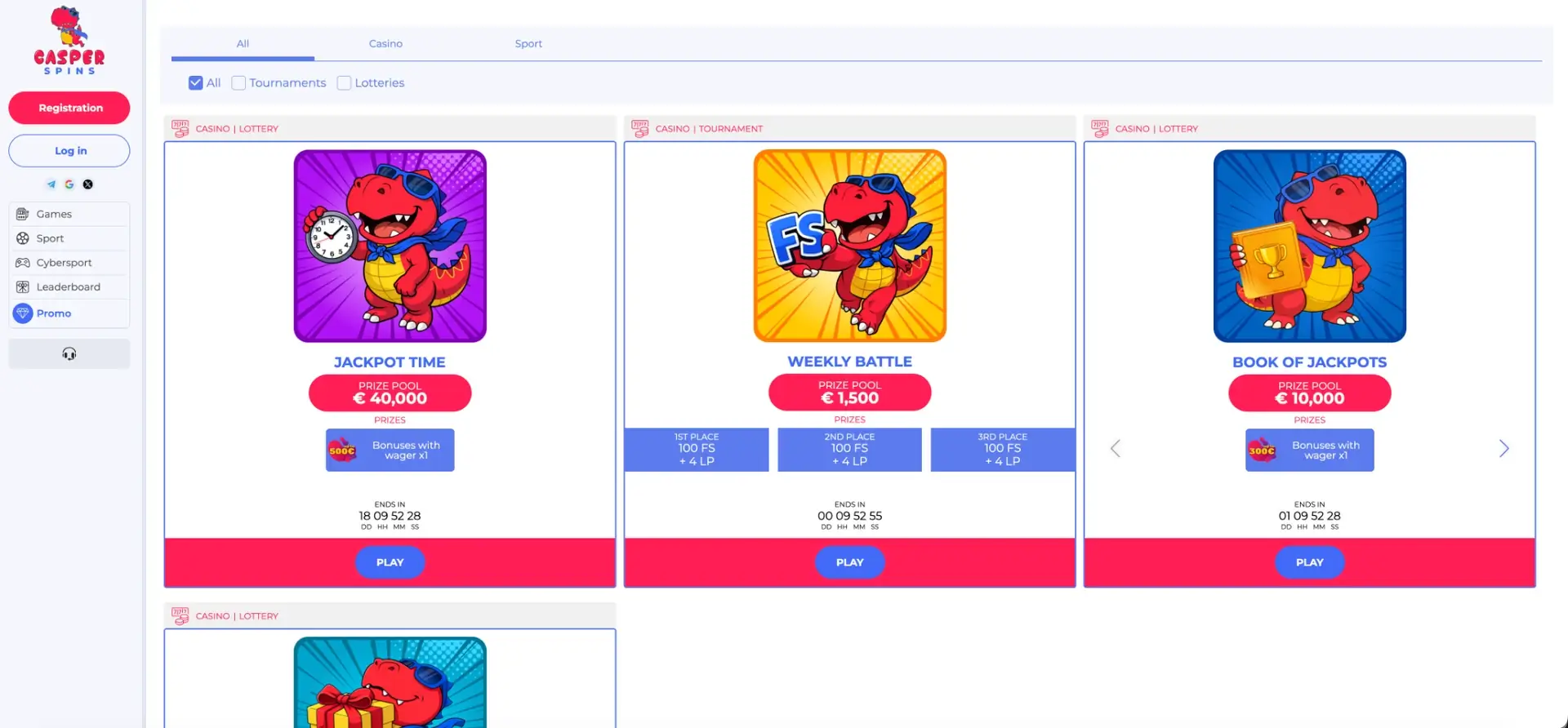 Casper Spins promotions overview